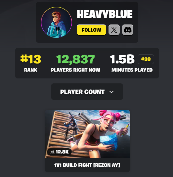 HeavyBlue live creator profile